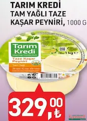 TARIM KREDİ TAM YAĞLI TAZE KAŞAR PEYNİRİ 1000 G TARIM KREDİ TAM YAĞLI TAZE KAŞAR PEYNİRİ 1000 G